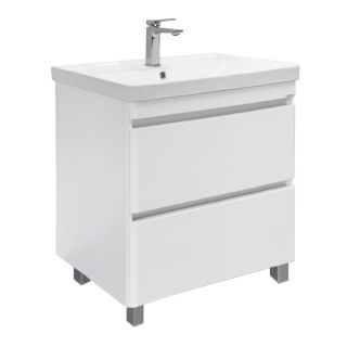 Тумба-умывальник Comforty напольная Валдай-80Н белая матовая с раковиной Comforty 4480